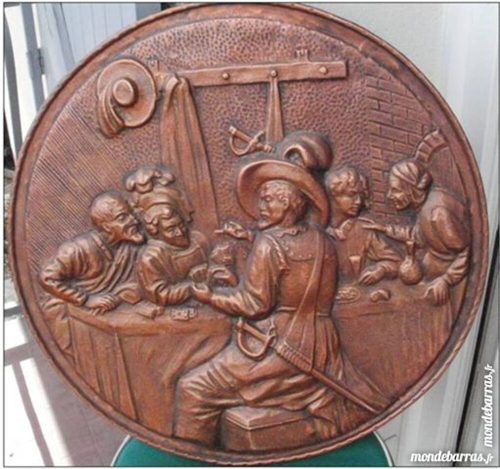 Plaque d&eacute;corative en cuivre &Oslash; 48.5 CM Décoration