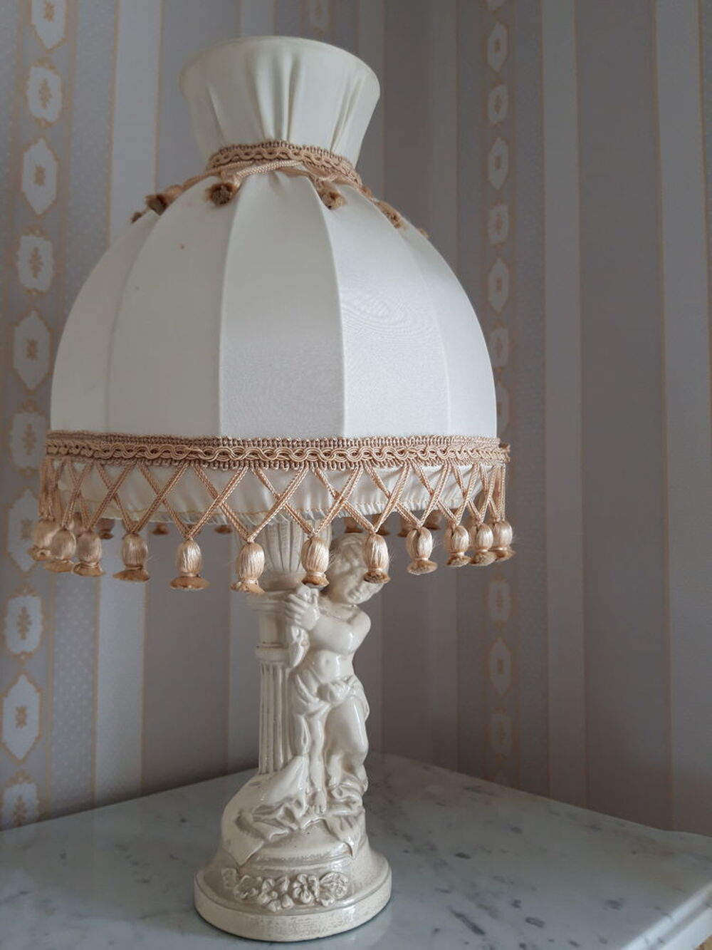 Lampe Ch&eacute;rubin sign&eacute;e JP ( 1950 - 1980) Décoration