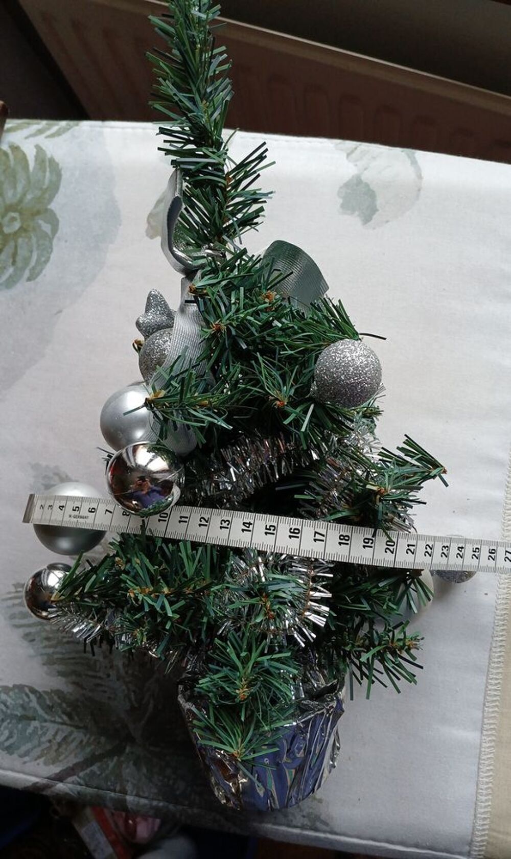 SAPIN DE NOEL ARTIFICIEL MINIATURE DECORE ARGENT Décoration