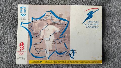 Carte Jeux Olympiques Albertville 1992 3.5 Villeurbanne (69)
