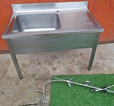 plonge &eacute;vier inox professionnel  120 x 70 x h 90 cm bac 60 x 50 cm 280 42270 Saint-priest-en-jarez