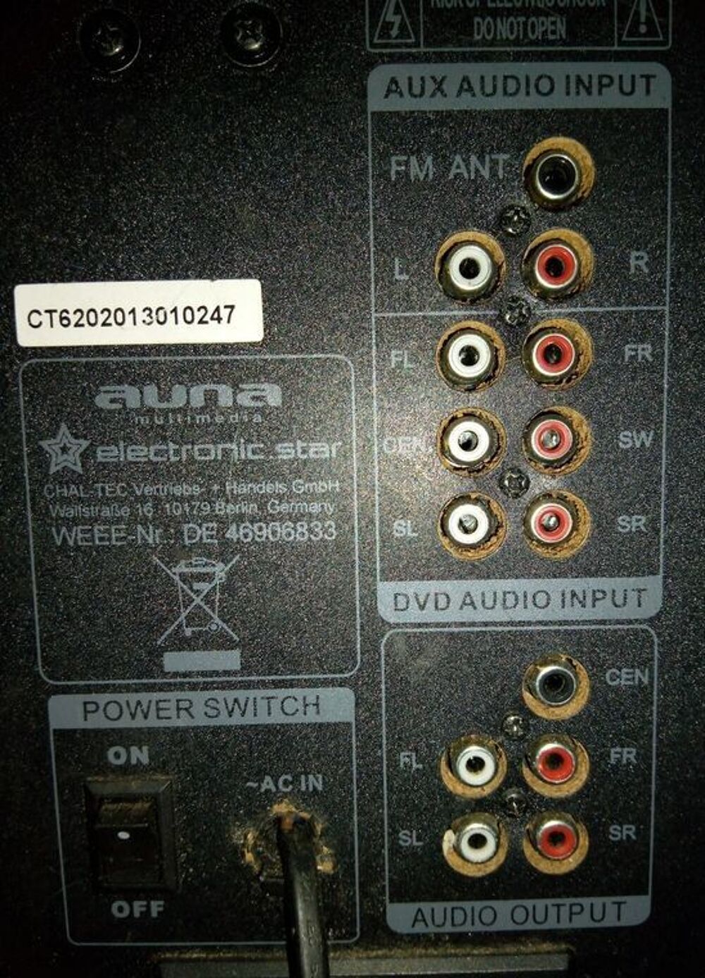 Sidefiring-Subwoofer Auna Concept 620 Home Edition Audio et hifi