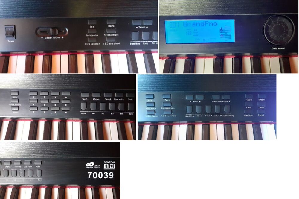 piano num&eacute;rique VidaXL 88 touches noir Instruments de musique