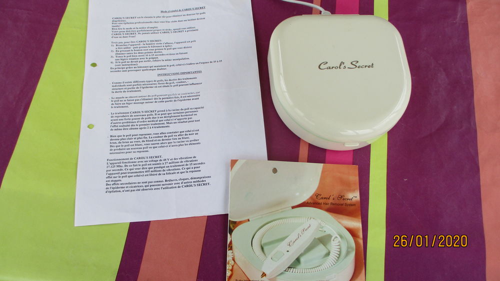 Epilateur Electrique CAROL'S SECRET. Electroménager
