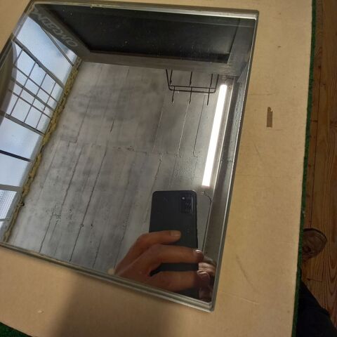 Miroir ancien, de forme carr, pais et double face 10 Saumur (49)