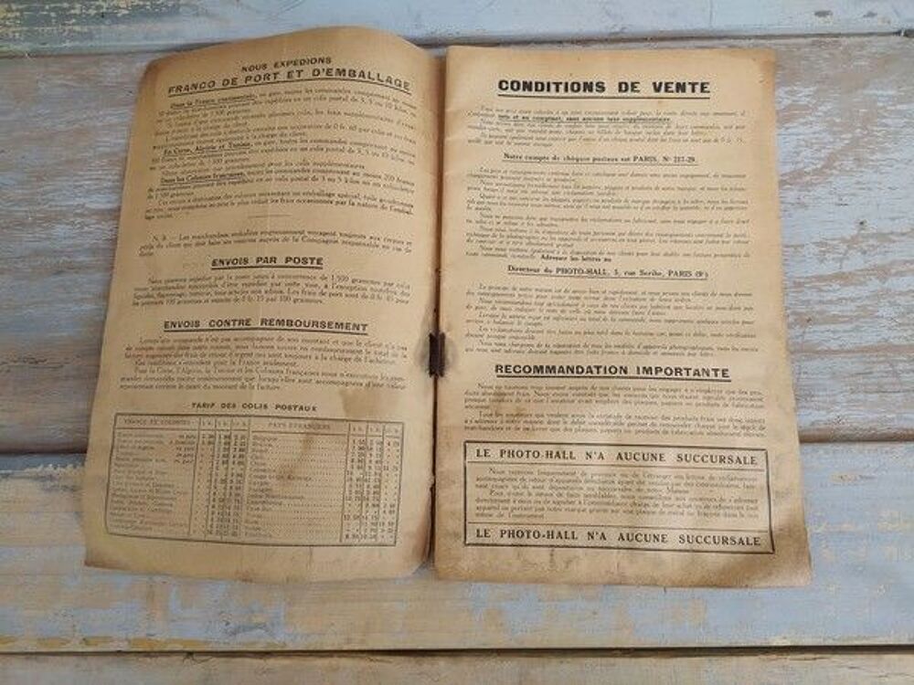 Catalogue Photo Hall 1923 Photographie Appareil St&eacute;r&eacute;oscope 