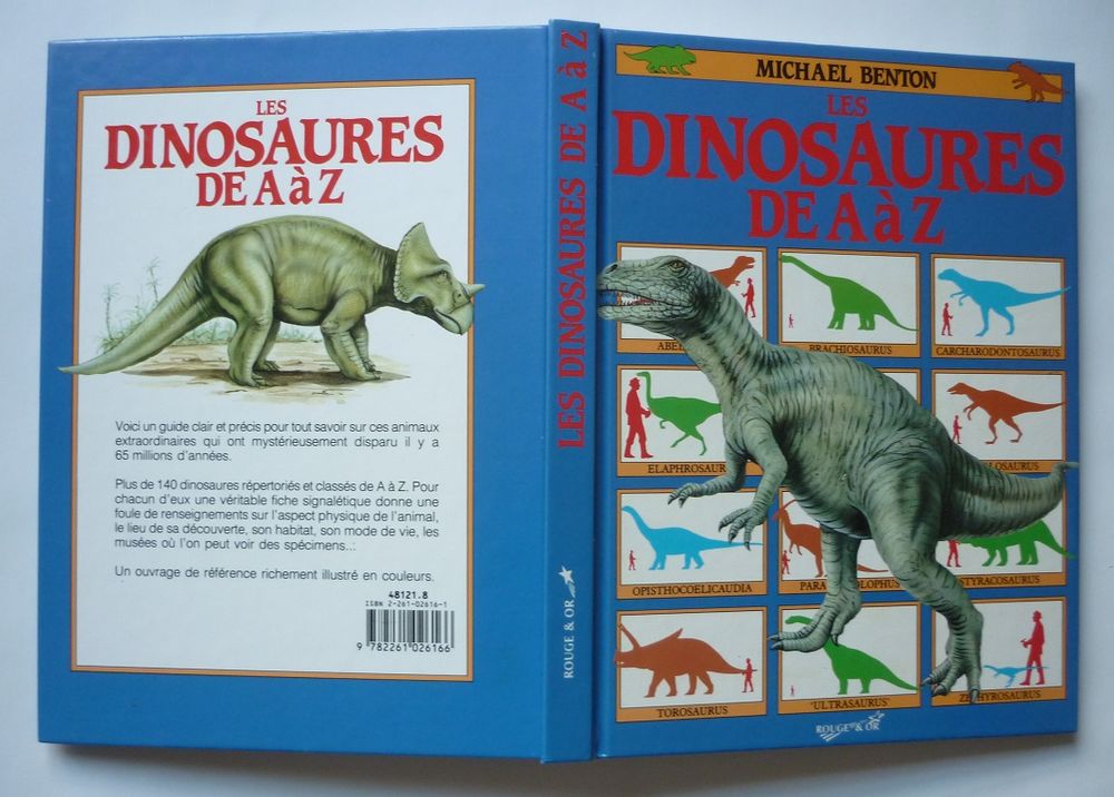 LES DINOSAURES DE A &agrave; Z Michael Benton (&Eacute;dit. ROUGE OR 1990) Livres et BD