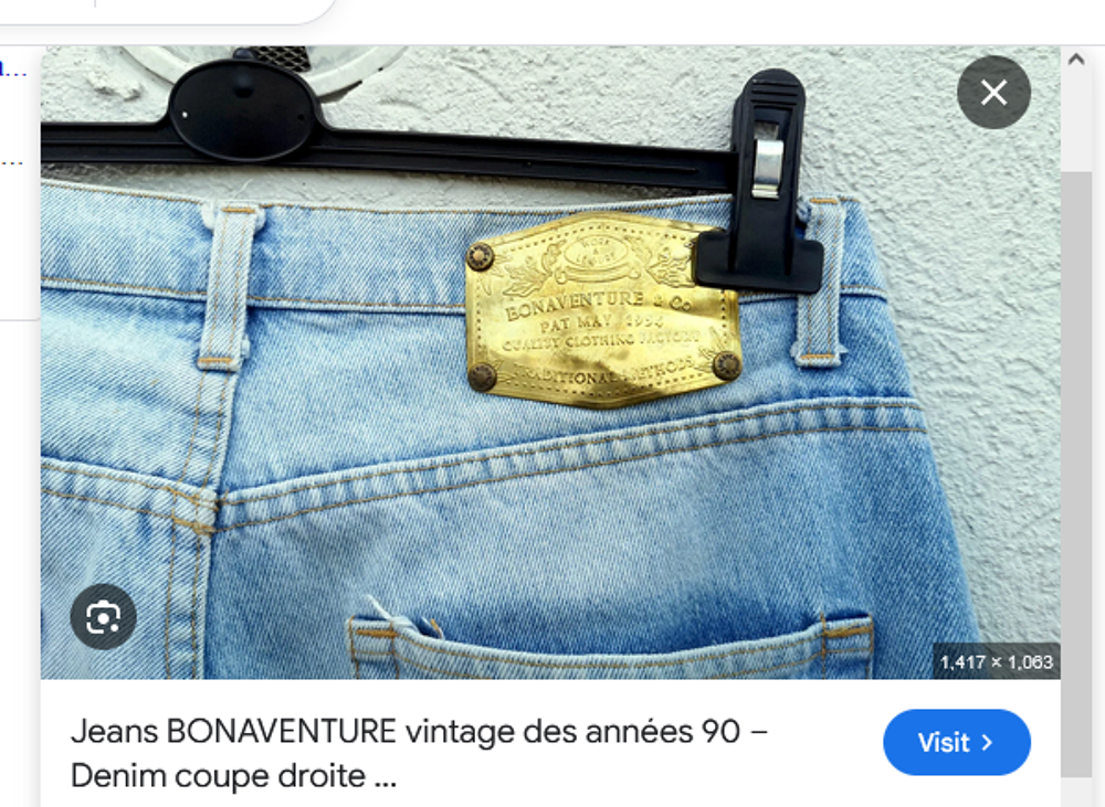 Plaque en laiton Bonaventure. 