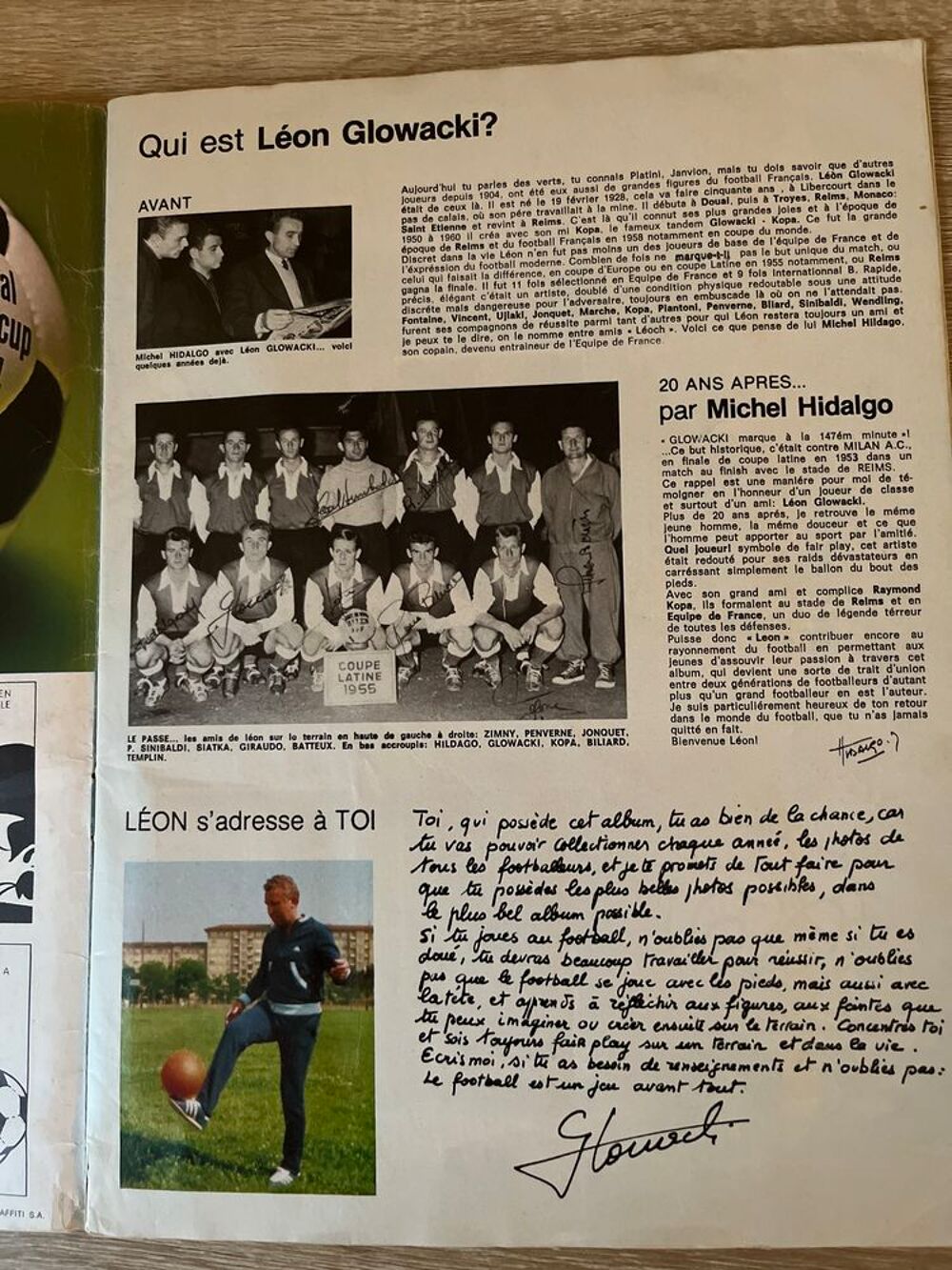 Album autocollants football "&nbsp; L&eacute;on Glowacki&nbsp;" football 1978 