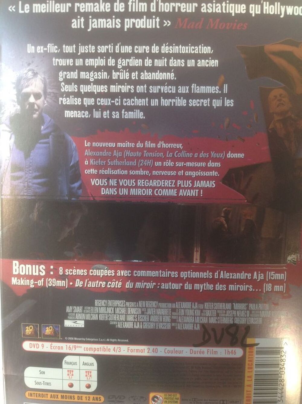MIRRORS D'ALEXANDRE AJA Envoi Possible
DVD et blu-ray