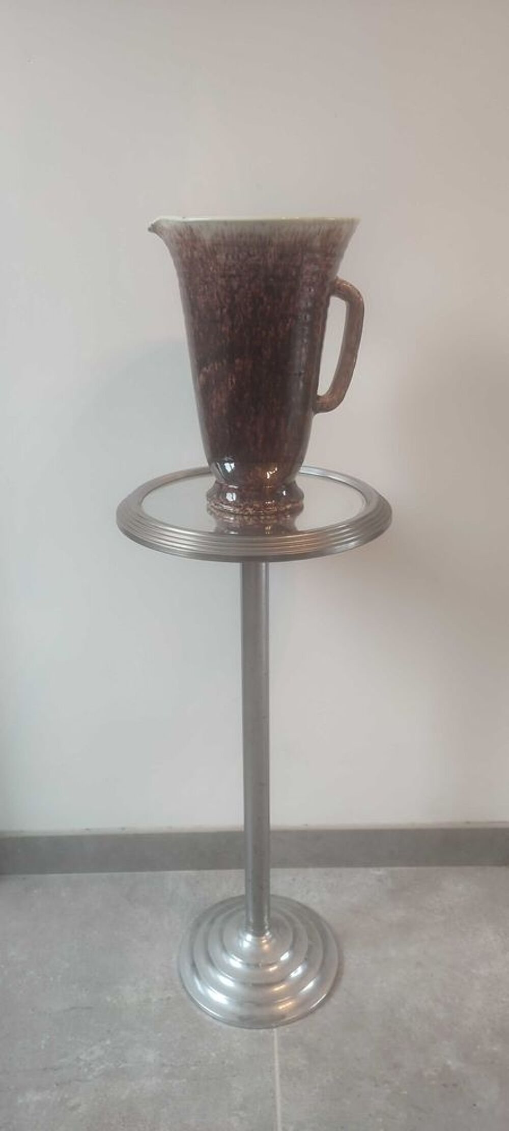 Grand Vase-pichet conique C&eacute;ramique d'Accolay 
