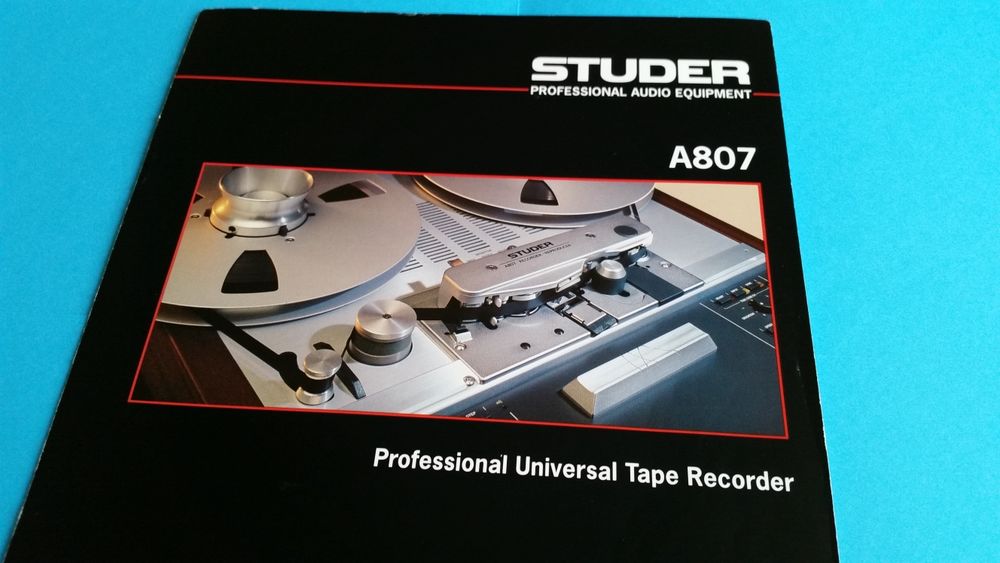 STUDER A807 Audio et hifi