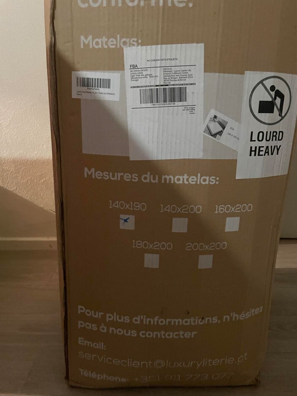 Matelas neuf emball&eacute; 140x190 deux personnes Meubles