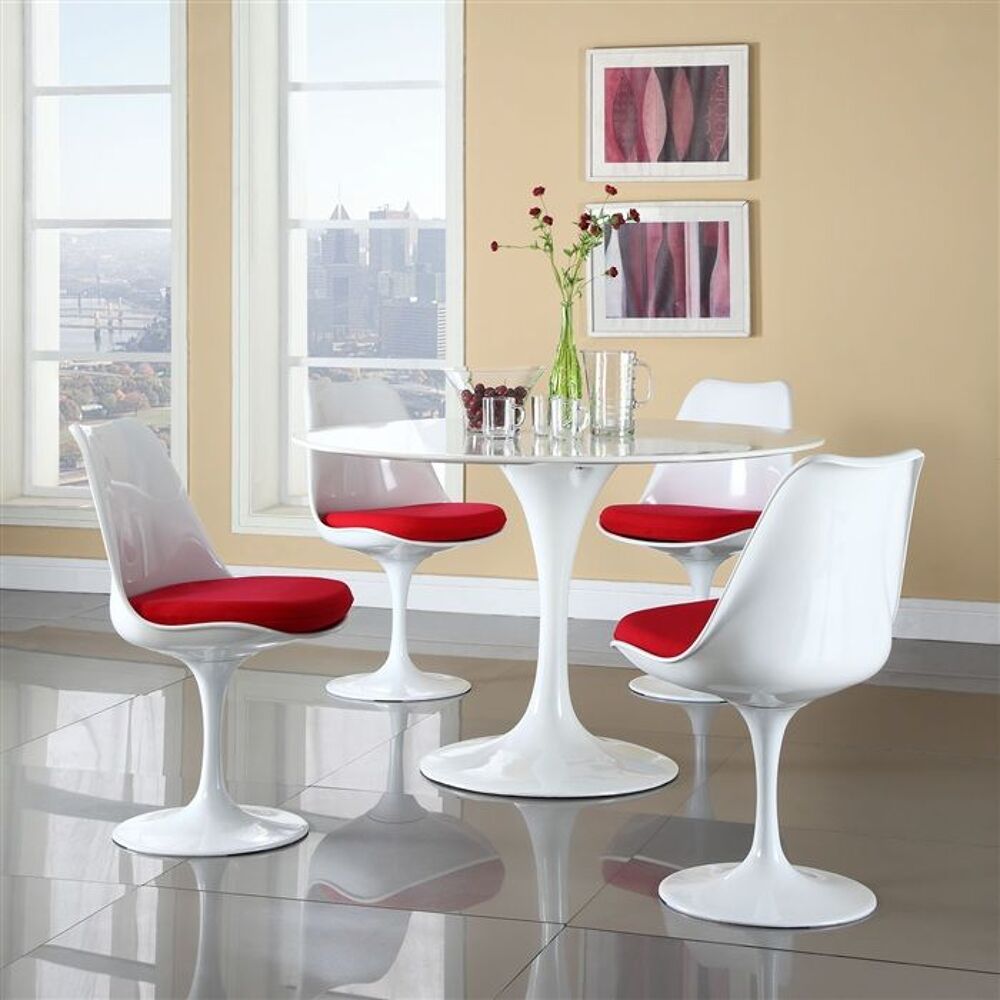 Chaise design tulip saarinen brillante coussin hauteur 5 cm Meubles