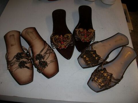 Paires de Mules Brun Imprims pt 38  4  + 5  4 Bouxwiller (67)
