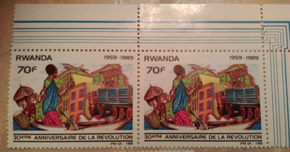 Timbres du Rwanda 1990 neuf s&eacute;rie 0.60 euros l'unit&eacute;
