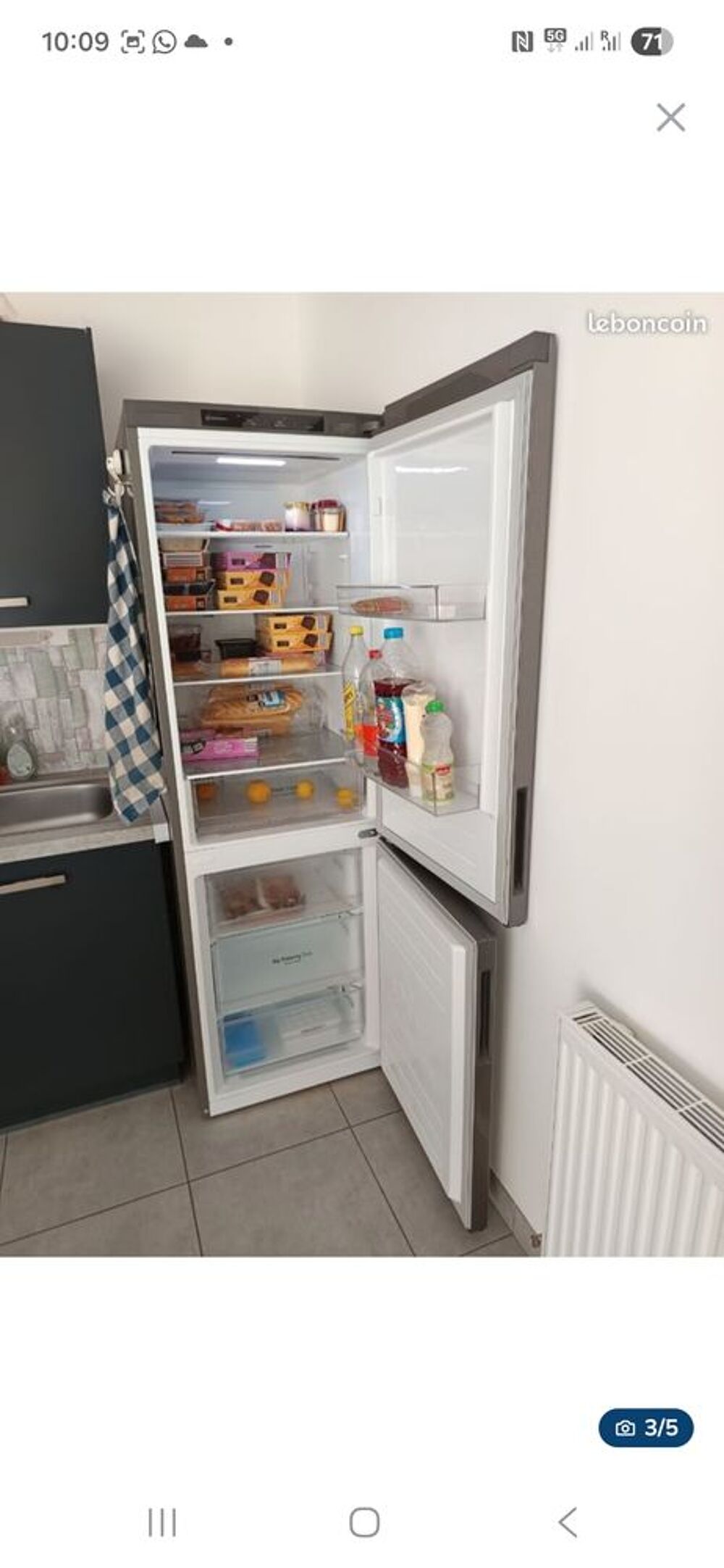 R&eacute;frig&eacute;rateur combin&eacute; LG gris Electroménager