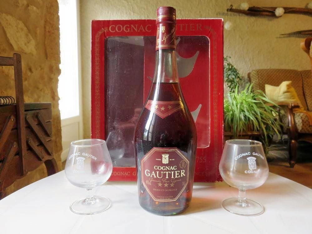Coffret Cognac Gautier VS avec ses 2 verres de d&eacute;gustation 