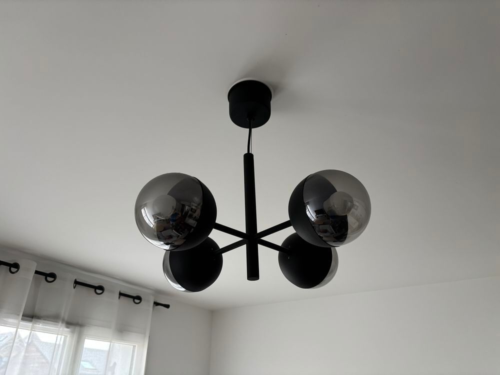 Luminaire en suspension noir - 4 ampoules Meubles