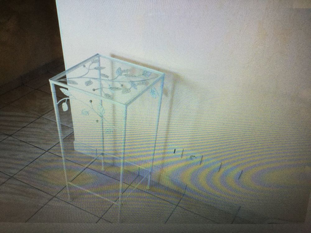 console/gueridon/miroir/ m&eacute;tal c&eacute;rus&eacute; .Tr&eacute;s bon &eacute;tat.42€ Décoration
