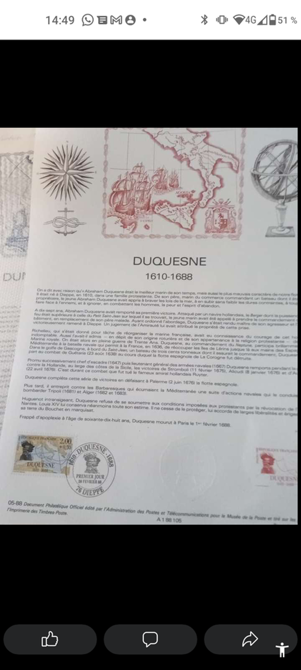 Timbre pour collection 