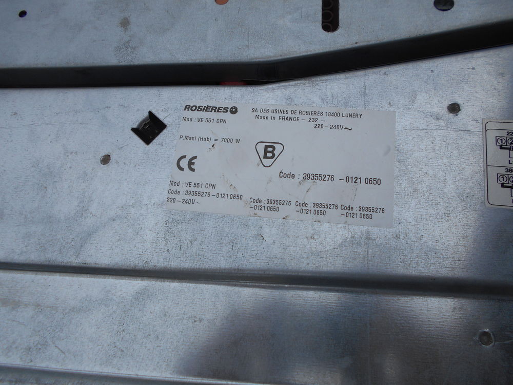 Plaque &agrave; induction Rosi&egrave;re
Electroménager