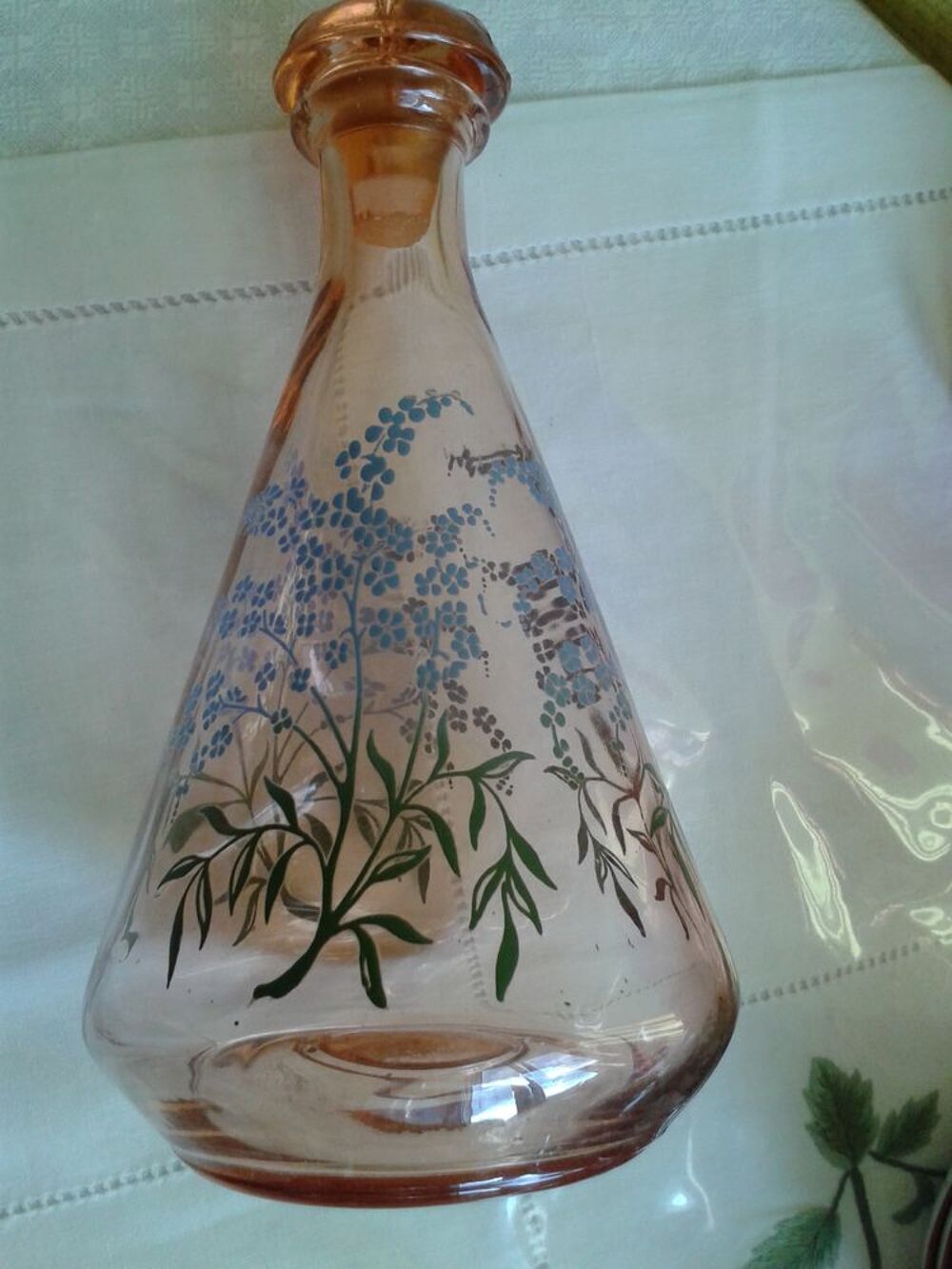 Carafe art d&eacute;co avec bouchon d'origine + 3 verres Cuisine