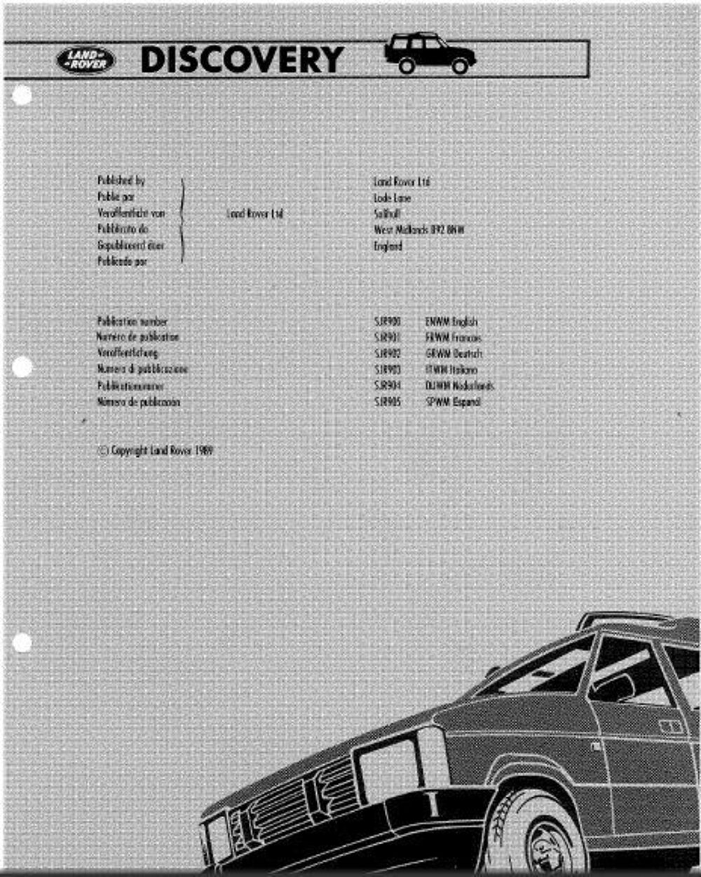 manuels d'atelier Land Rover Discovery 1 et 2 Livres et BD