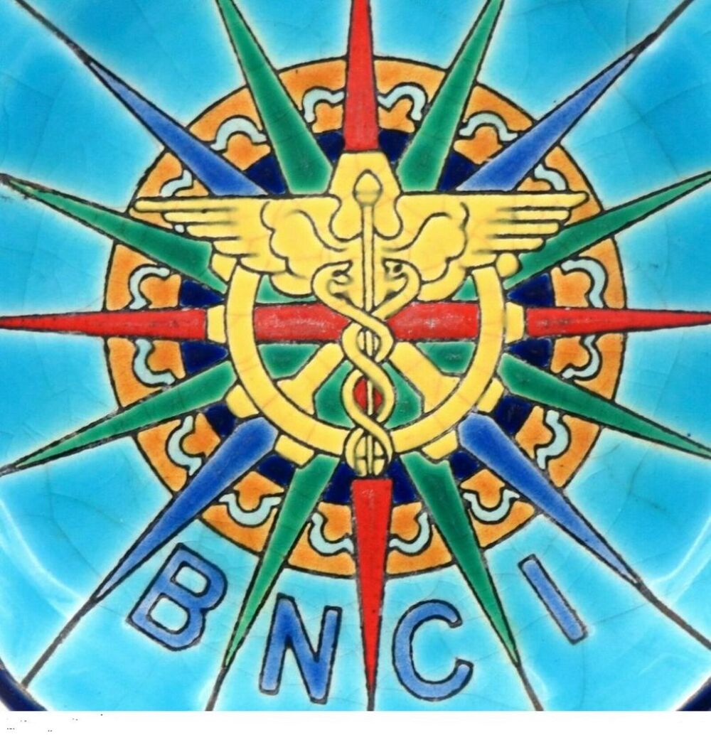 COUPELLE CENDRIER VIDE POCHE Ancienne "BNCI" Fa&iuml;ence EMAUX 