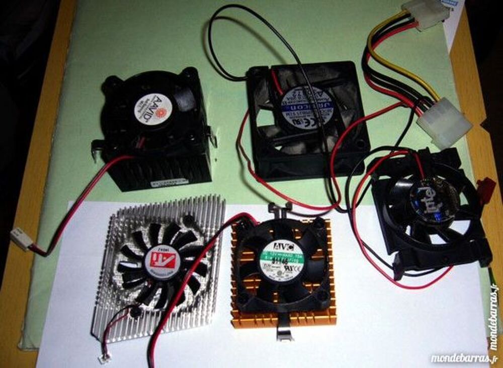 6 ventilateurs refroidisseurs ordinateurs diff. ma Matériel informatique
