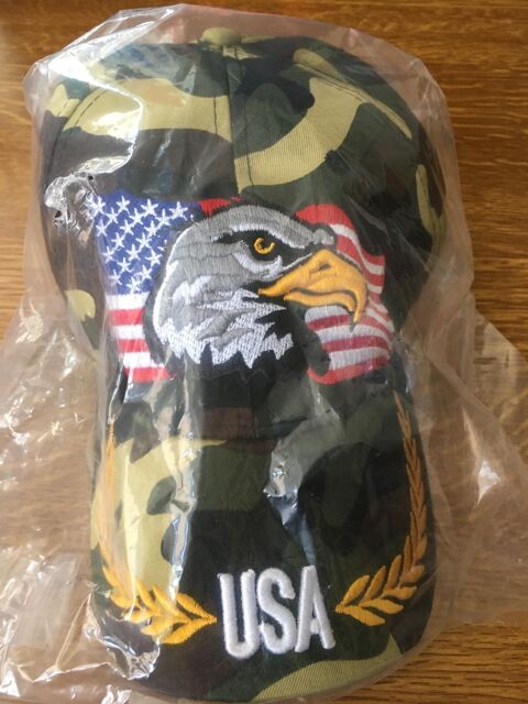 Casquette drapeau USA+Aigle tte blanche : < le tout brod 8 Joinville (52)