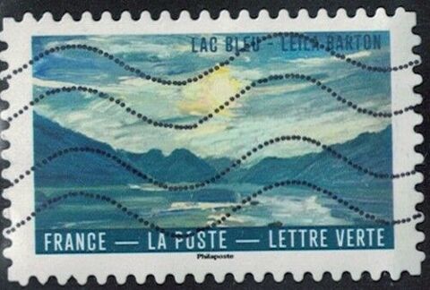 France 2026 Oblitéré Used Le Bleu dans l'Art Lac Bleu Leila Chesny (57)