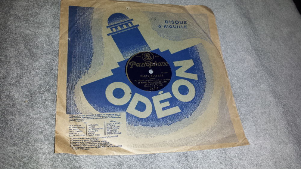 DISQUE A AIGUILLE PARLOPHONE ODEON CD et vinyles