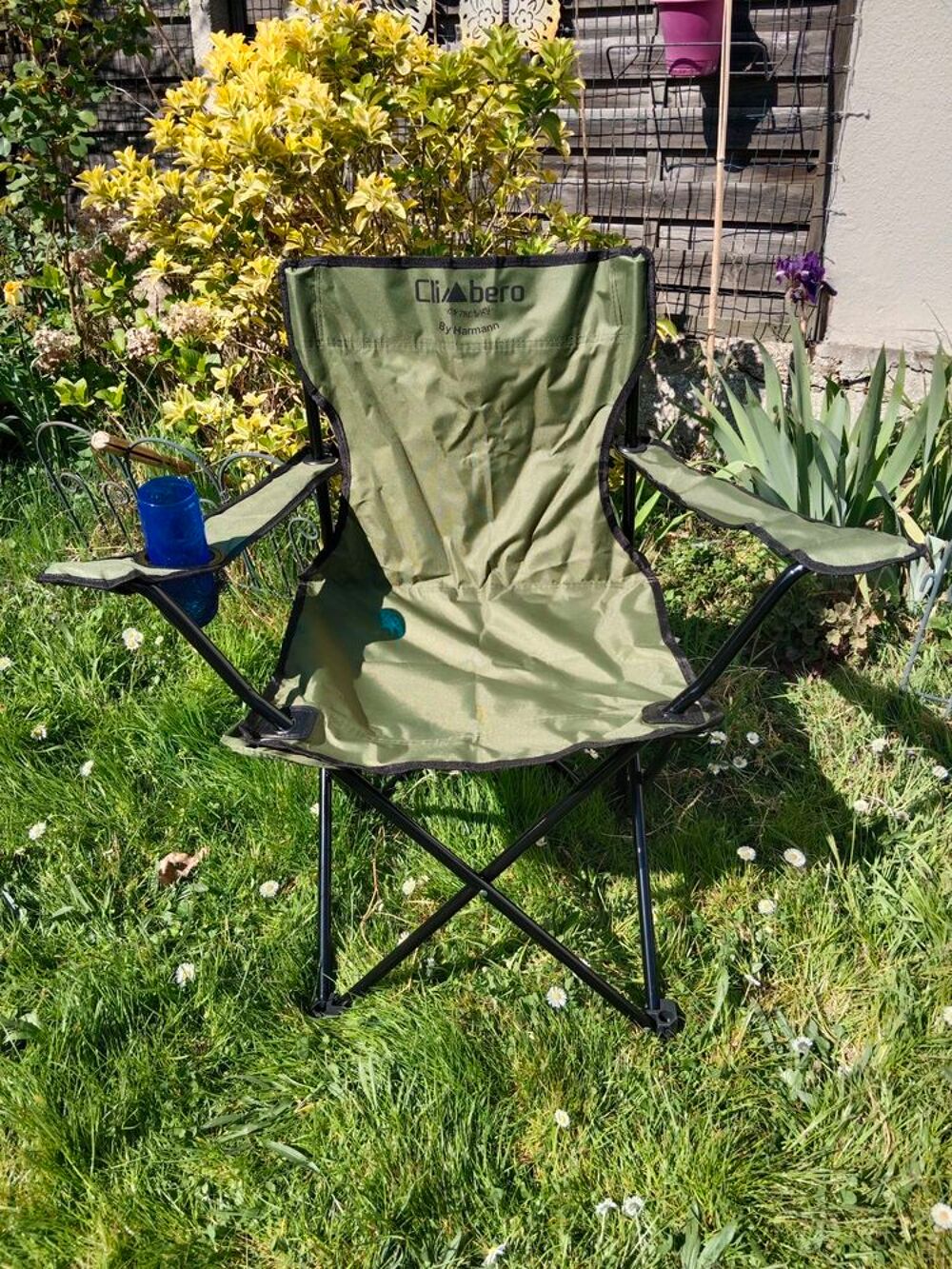 Chaise pliante camping avec porte gobelet Meubles