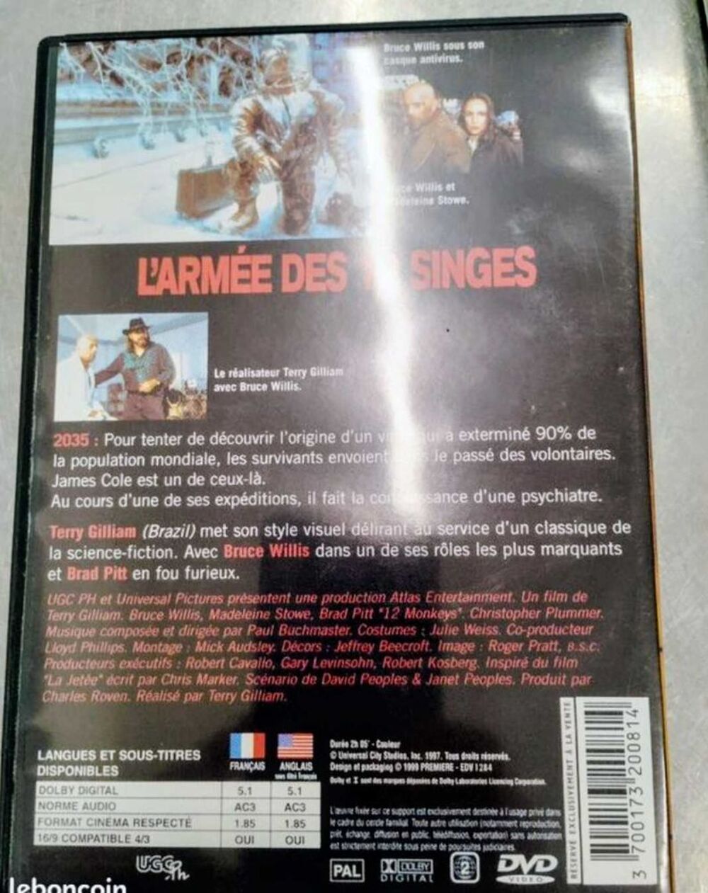 DVD L'arm&eacute;e des 12 singes DVD et blu-ray