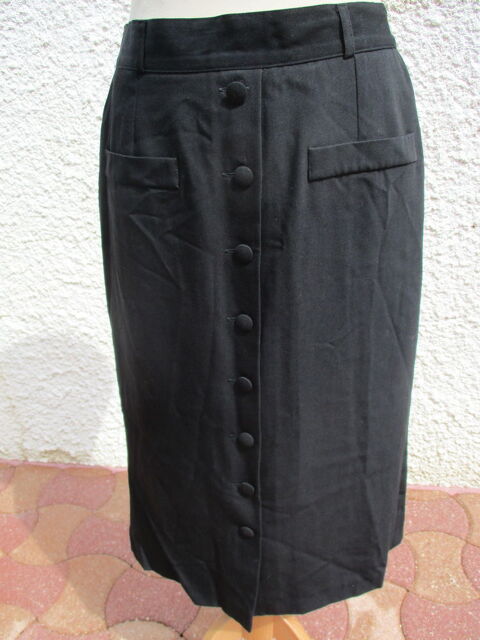 Jupe Droite Noire Made in France - Taille 44 - Vintage 6 La Fert-Alais (91)