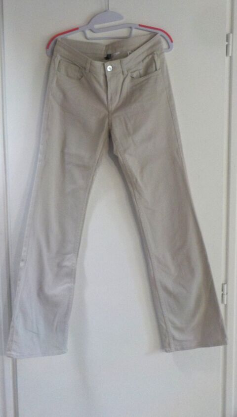 PANTALON FEMME DIVIDED H&M BEIGE T36 10 Bubry (56)