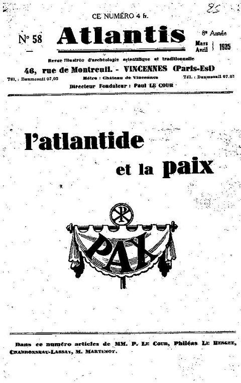 Revue  ATLANTIS de 1935. N58. l'Atlantide et la Paix
30 Lunel-Viel (34)