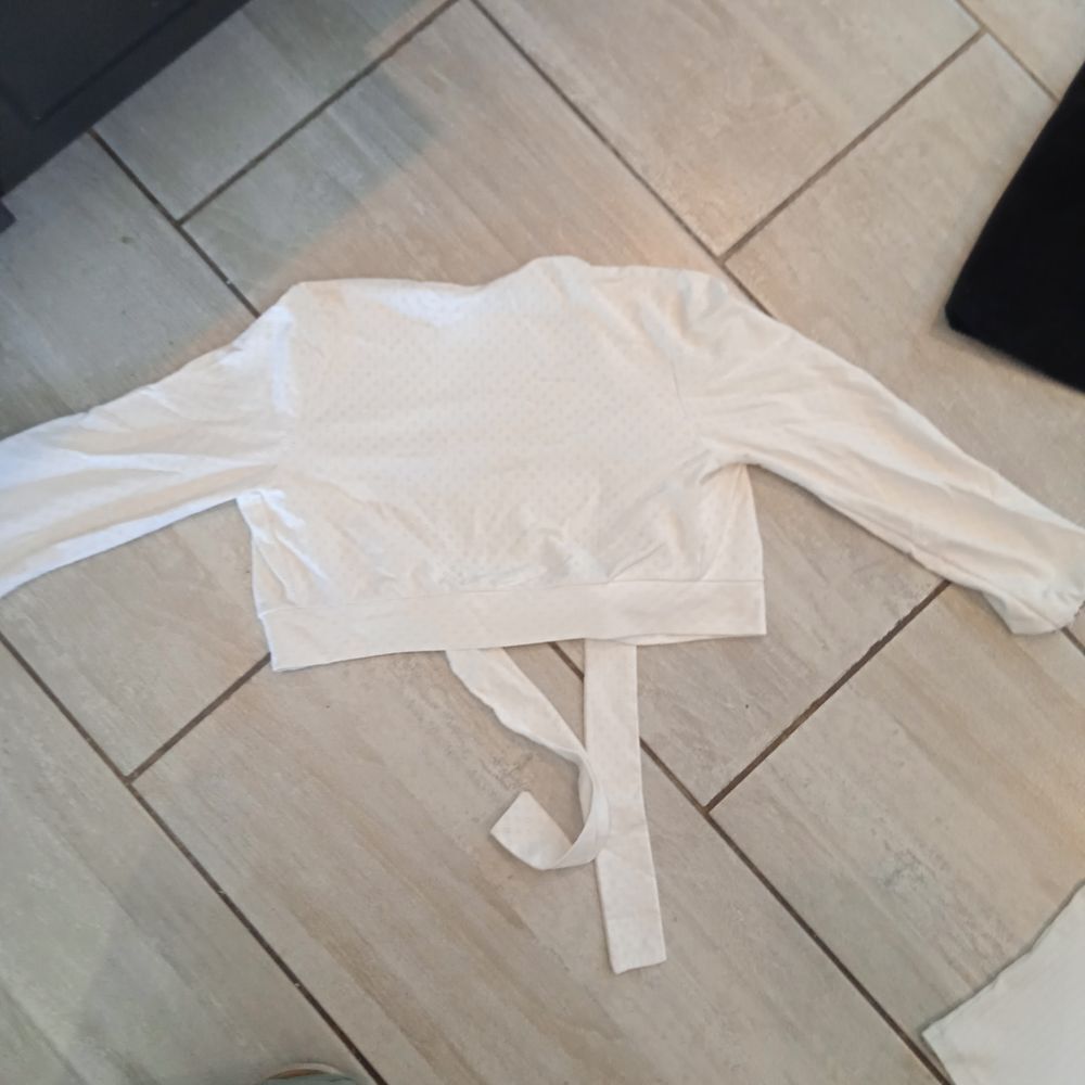 Bolero Promod blanc ceinture &agrave; la taille S 92% polyamide 8% Vêtements