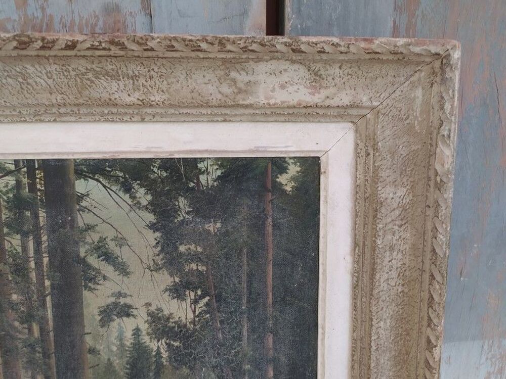 Tableau Paysage For&ecirc;t Rivi&egrave;re en Montagne Sign&eacute; G. Lebon Décoration