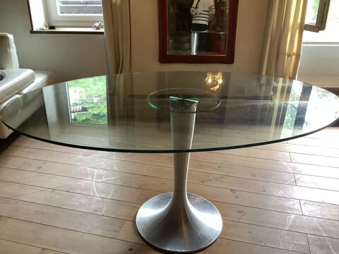 Table en verre style Tulipe Knoll Pont-en-Royans (38)