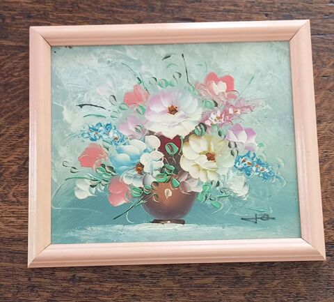 Tableau toile peinte à la main motif bouquet 10 Royan (17)