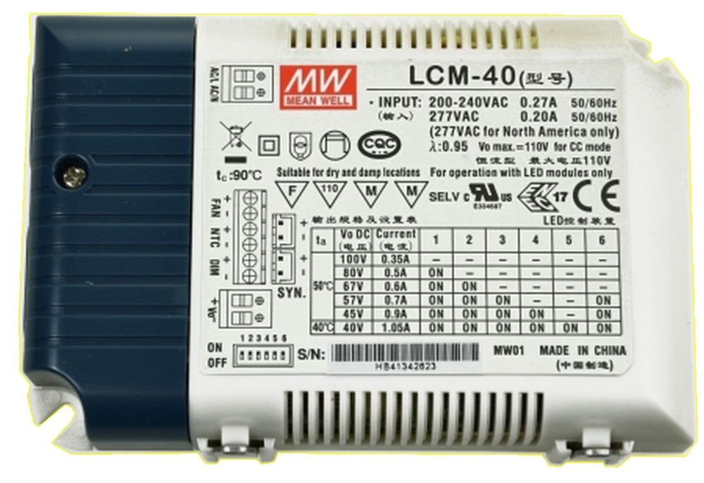 LCM-40 ALIMENTATION LED VARIABLE COURANT CONSTANT 40 W Bricolage