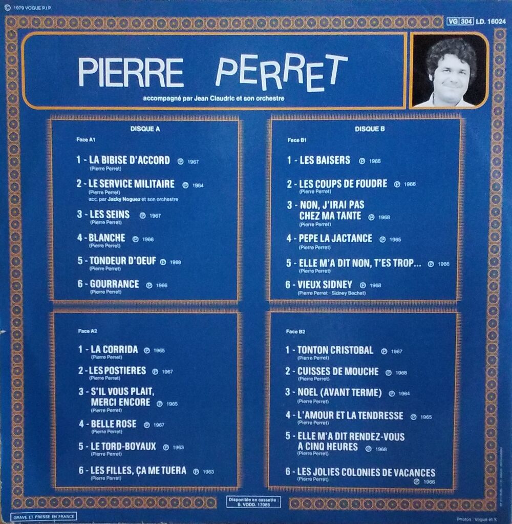 Pierre Perret Le Double Disque D'or CD et vinyles