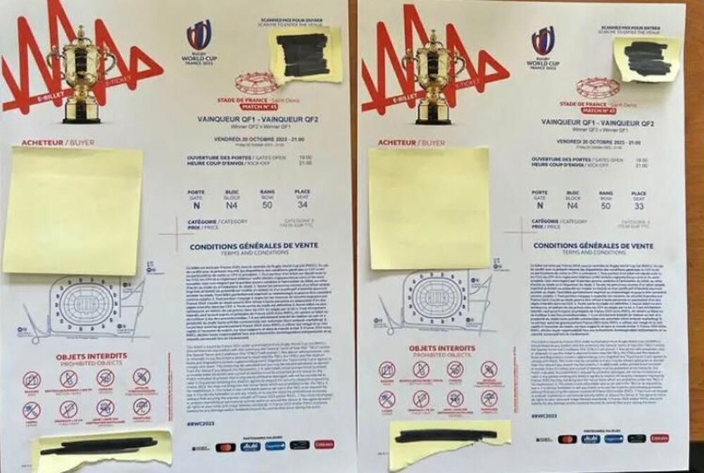 Ticket de rugby Billetterie