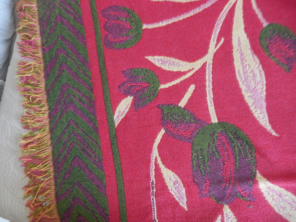 PLAID - jet&eacute;e de canap&eacute; tulipes Décoration
