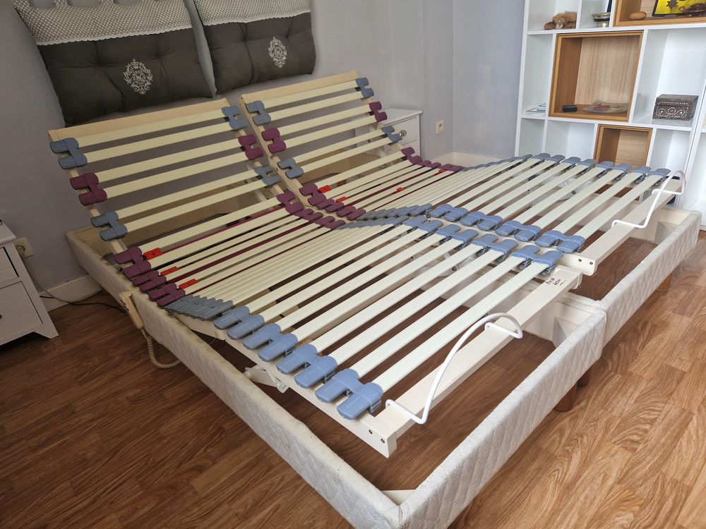 Sommier &eacute;lectrique &agrave; t&eacute;l&eacute;commande 80 x 200
avec matelas Meubles