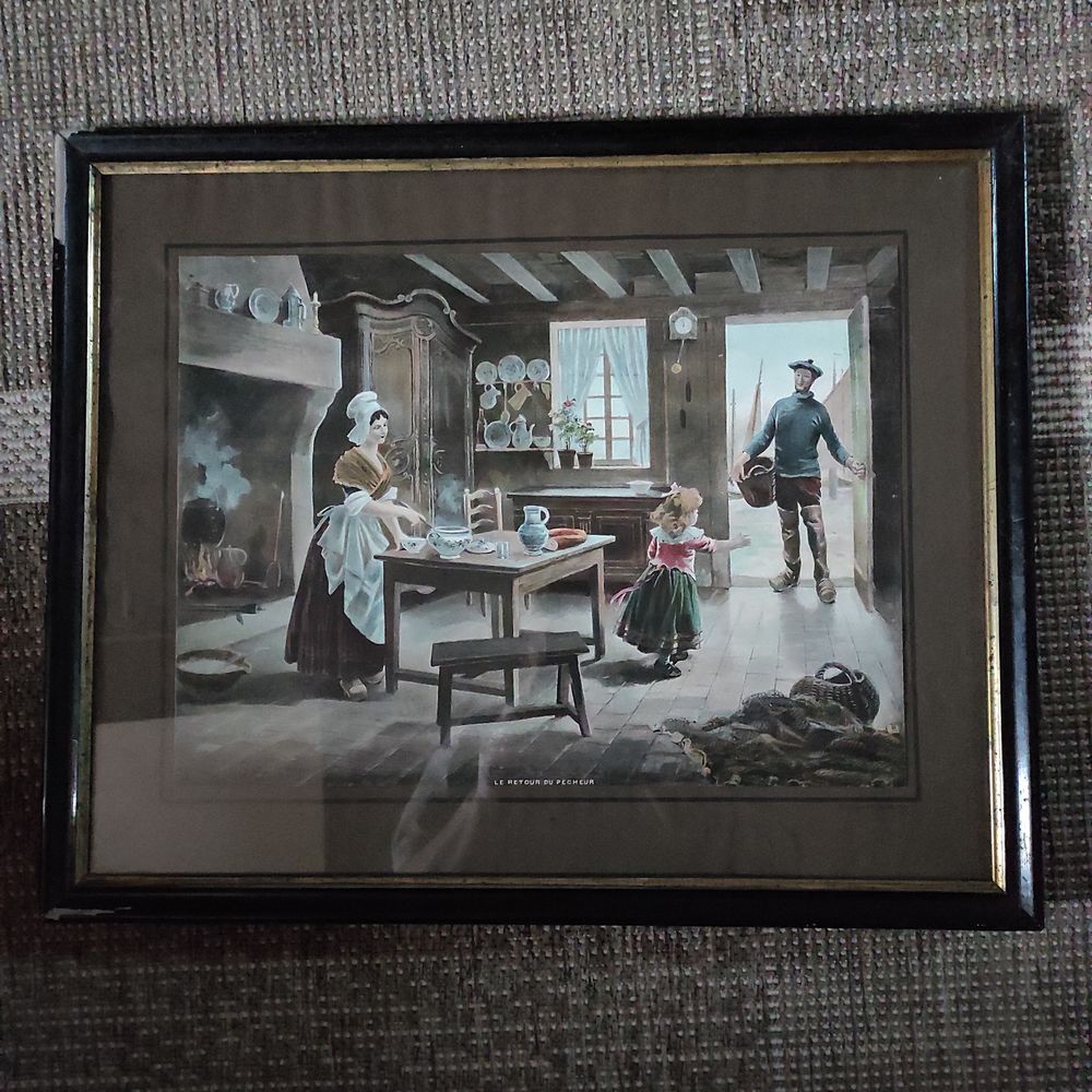 Tableau "&nbsp;Le retour du p&ecirc;cheur&nbsp;" Décoration
