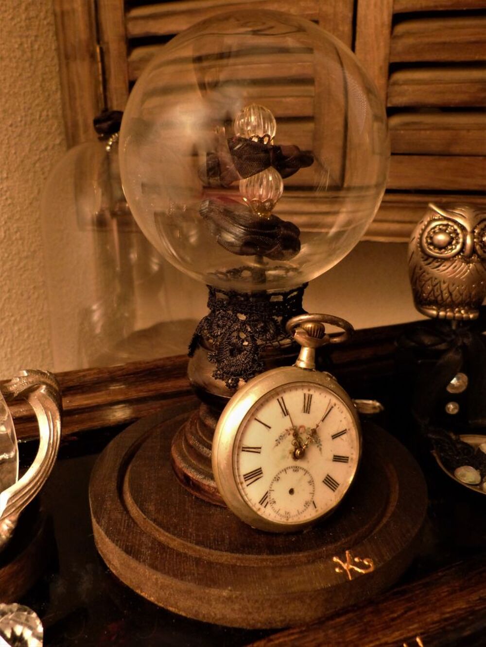 Plateau de Curiosit&eacute;s "VICTORIAN MEMORIES" Cr&eacute;a. Steampunk Décoration