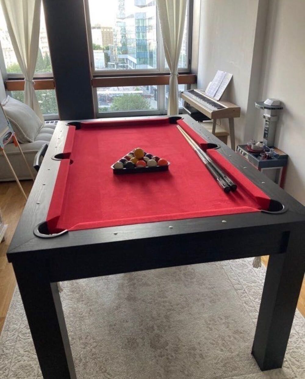 Billard anglais Defa&iuml;ste convertible 6 pieds + plateau table €" bon &eacute;tat; d&eacute;j&agrave; d&eacute;mont&eacute;, pr&ecirc;t &agrave; emporter Meubles